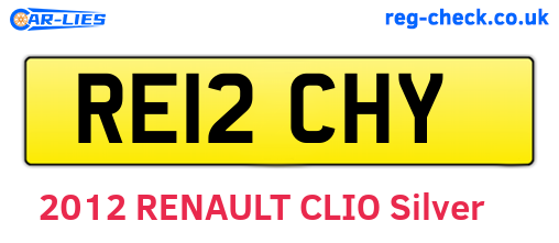 RE12CHY are the vehicle registration plates.