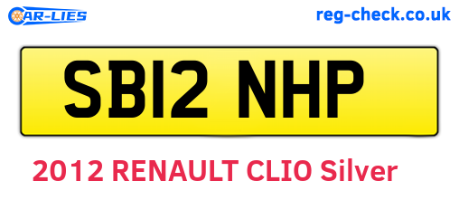SB12NHP are the vehicle registration plates.