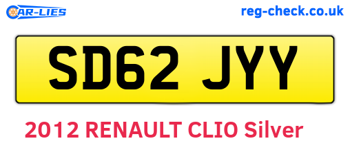 SD62JYY are the vehicle registration plates.