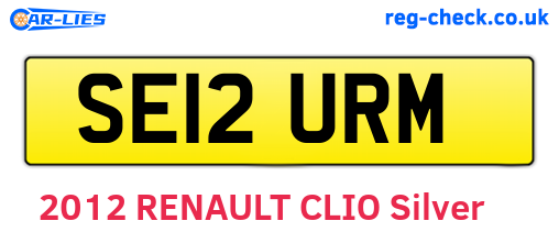 SE12URM are the vehicle registration plates.