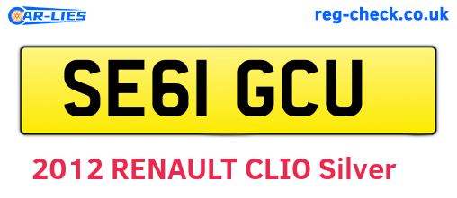 SE61GCU are the vehicle registration plates.
