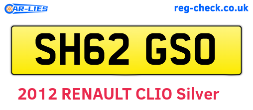 SH62GSO are the vehicle registration plates.