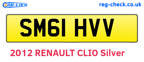 SM61HVV are the vehicle registration plates.