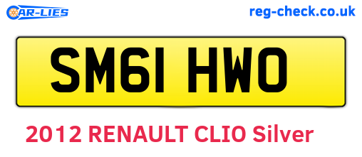 SM61HWO are the vehicle registration plates.