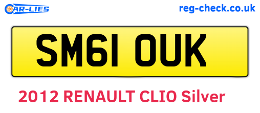 SM61OUK are the vehicle registration plates.