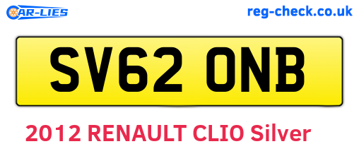 SV62ONB are the vehicle registration plates.