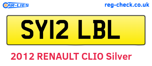 SY12LBL are the vehicle registration plates.