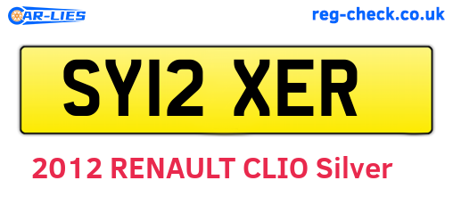 SY12XER are the vehicle registration plates.