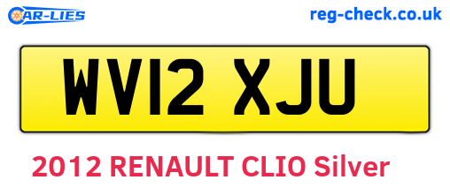 WV12XJU are the vehicle registration plates.