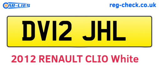 DV12JHL are the vehicle registration plates.