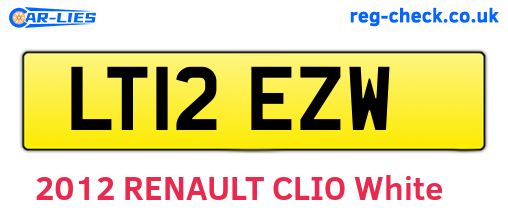 LT12EZW are the vehicle registration plates.
