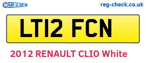 LT12FCN are the vehicle registration plates.