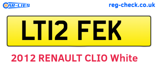 LT12FEK are the vehicle registration plates.