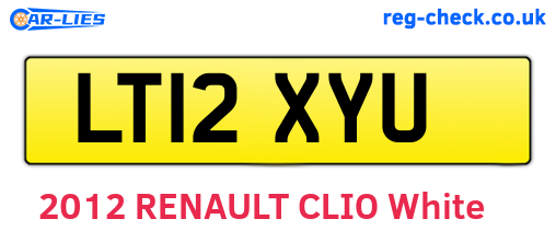 LT12XYU are the vehicle registration plates.