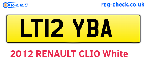 LT12YBA are the vehicle registration plates.