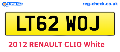 LT62WOJ are the vehicle registration plates.