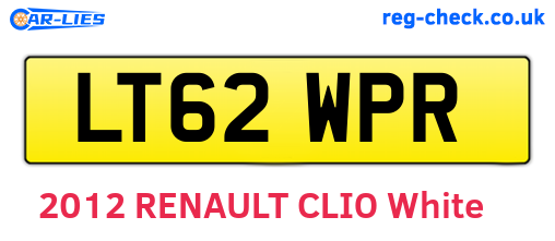 LT62WPR are the vehicle registration plates.