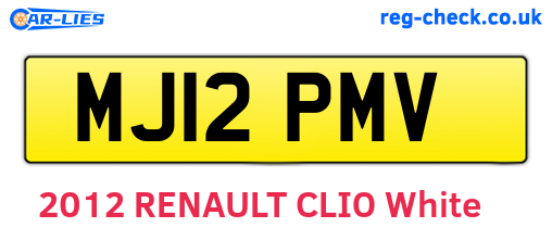 MJ12PMV are the vehicle registration plates.