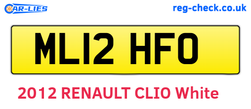 ML12HFO are the vehicle registration plates.