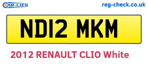 ND12MKM are the vehicle registration plates.