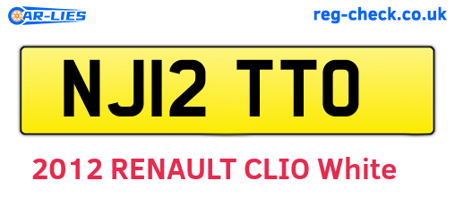 NJ12TTO are the vehicle registration plates.