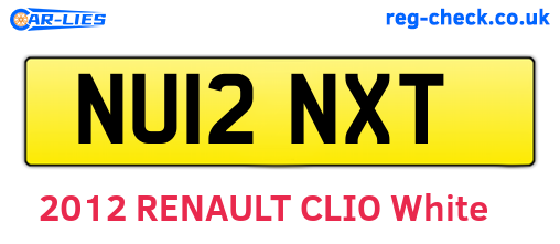 NU12NXT are the vehicle registration plates.