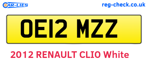OE12MZZ are the vehicle registration plates.