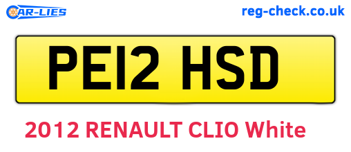 PE12HSD are the vehicle registration plates.