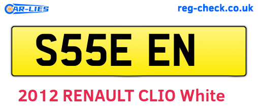 S55EEN are the vehicle registration plates.