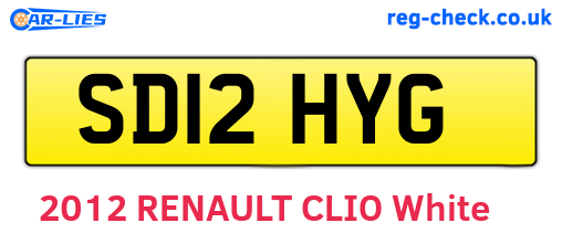 SD12HYG are the vehicle registration plates.