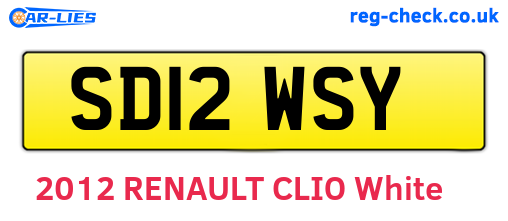 SD12WSY are the vehicle registration plates.