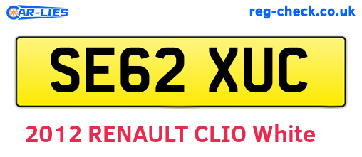 SE62XUC are the vehicle registration plates.