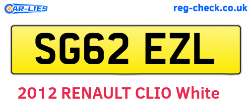 SG62EZL are the vehicle registration plates.