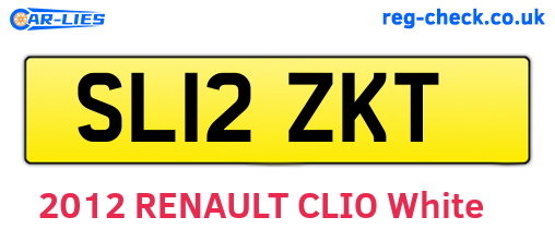 SL12ZKT are the vehicle registration plates.