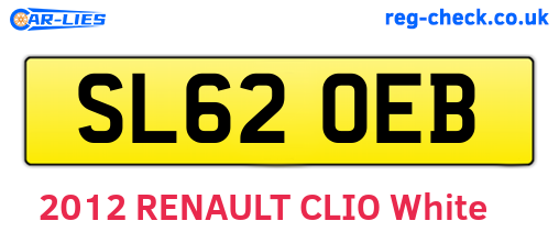 SL62OEB are the vehicle registration plates.