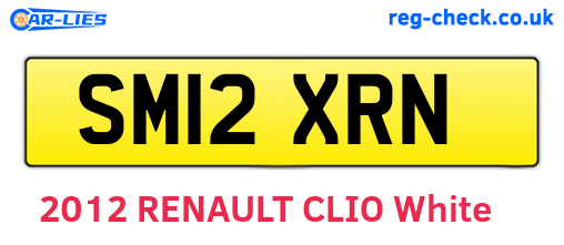 SM12XRN are the vehicle registration plates.