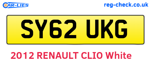 SY62UKG are the vehicle registration plates.