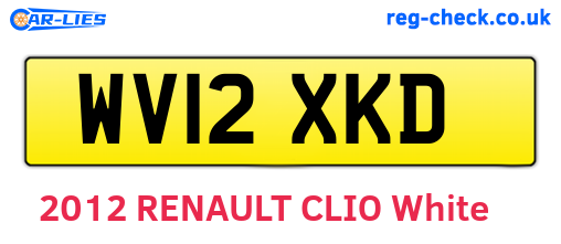 WV12XKD are the vehicle registration plates.