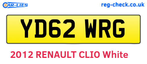YD62WRG are the vehicle registration plates.