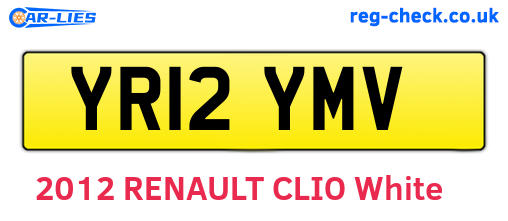 YR12YMV are the vehicle registration plates.