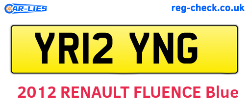 YR12YNG are the vehicle registration plates.