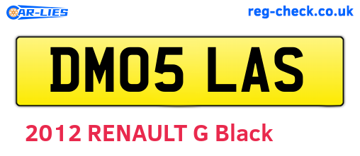 DM05LAS are the vehicle registration plates.