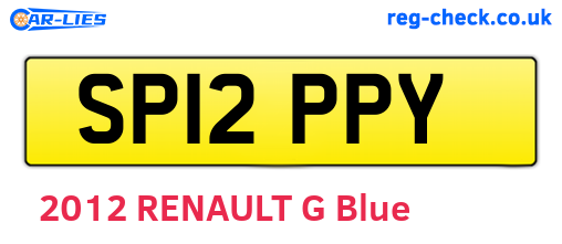 SP12PPY are the vehicle registration plates.