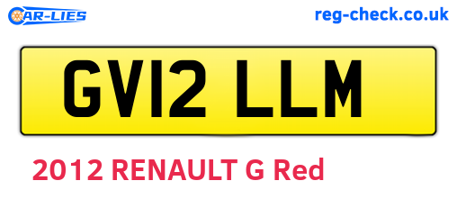 GV12LLM are the vehicle registration plates.