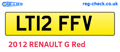 LT12FFV are the vehicle registration plates.