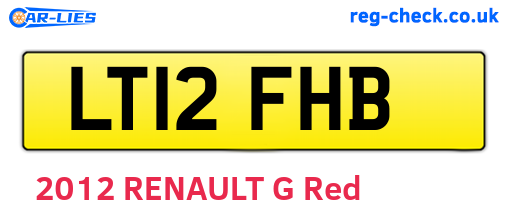LT12FHB are the vehicle registration plates.