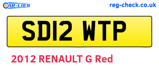 SD12WTP are the vehicle registration plates.
