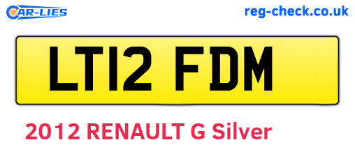LT12FDM are the vehicle registration plates.