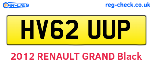 HV62UUP are the vehicle registration plates.