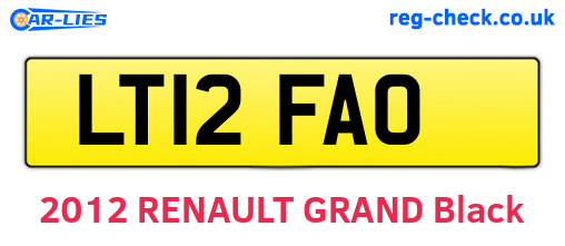 LT12FAO are the vehicle registration plates.